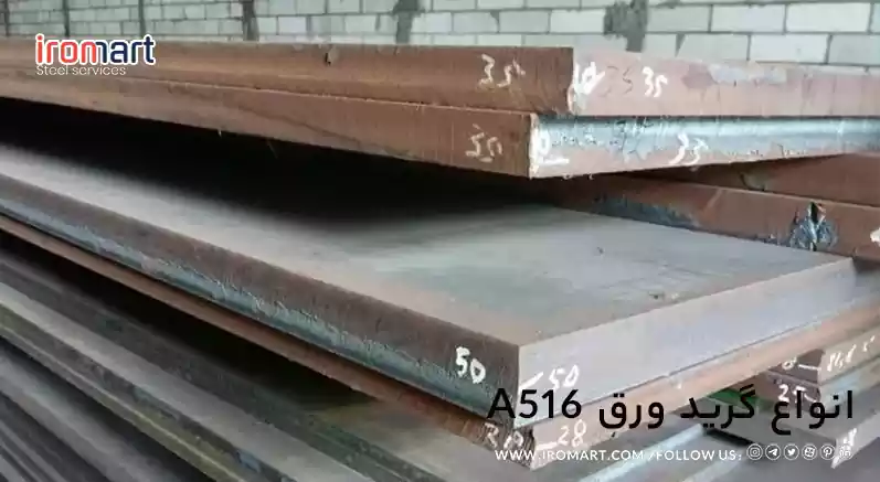 معرفی انواع گرید ورق a516